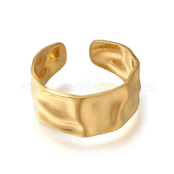 Открытое манжетное кольцо из нержавеющей стали 304&nbsp;RJEW-F161-02G-18