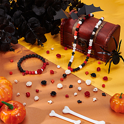 Наборы для самостоятельного изготовления растягивающихся браслетов на тему хэллоуина&nbsp;DIY-UN0007-77