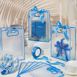 15 шт. прямоугольные матовые прозрачные полипропиленовые пластиковые пакеты для хранения с 1 рулонами полиэстеровой ленты&nbsp;ABAG-UN0001-07