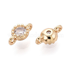 Шармы-соединители из латуни с паве из кубического циркония&nbsp;KK-N276-04G-01
