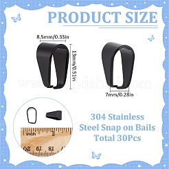 30 шт. защелкивающиеся дужки из нержавеющей стали 304&nbsp;STAS-SC0007-70A