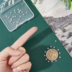 40 шт. 925 бусины-разделители из стерлингового серебра&nbsp;STER-DC0001-29