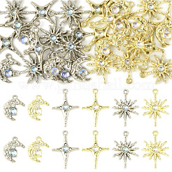 15 шт. подвески из сплава и смолы в двух стилях&nbsp;FIND-YW0011-15G