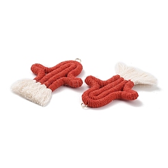 Большие подвески из поликоттона&nbsp;GLAA-C028-10F