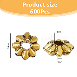 600 шт. бусины-разделители в виде цветка из сплава в тибетском стиле&nbsp;FIND-DC0005-32
