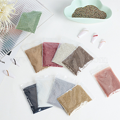 200 г 10-х цветные стеклянные мини-шарики для нейл-арта&nbsp;SEED-OC0001-06