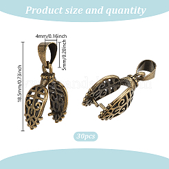 30 шт. латунные скобы для ледоруба&nbsp;KK-GO0002-14AB