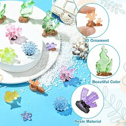 28 шт. 14 стиля украшения для демонстрации морских организмов из смолы&nbsp;RESI-CJ0004-72