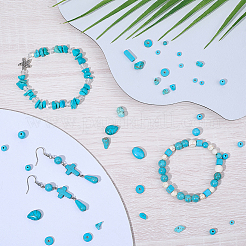 1021шт 12 стиля окрашенные синтетические бирюзовые бусины&nbsp;TURQ-BM0001-01