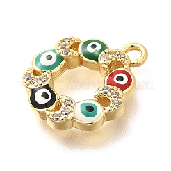 Латунные микро проложить кубического циркония подвески&nbsp;KK-U048-11G