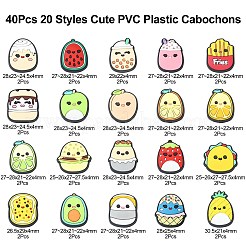 40шт 20 стиля милые пластиковые кабошоны из ПВХ&nbsp;KY-CJ0001-66