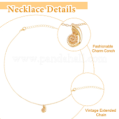 2шт. 2 цвета ожерелья с подвесками из ракушек&nbsp;NJEW-FI0001-37