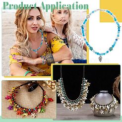 Наборы для самостоятельного изготовления браслетов из синтетической бирюзы и натуральных ракушек каури на морскую тематику&nbsp;DIY-PH0028-54