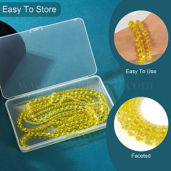 4 нить 4 вида прозрачных стеклянных бусин&nbsp;GLAA-TA0002-56B