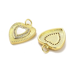 Латунные микропаве прозрачные подвески с фианитом&nbsp;KK-K365-04D-G