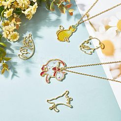 20 шт. 10 стильных больших подвесок из сплава с открытой задней частью FIND-OC0001-57