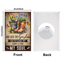 Старинный металлический оловянный знак&nbsp;AJEW-WH0189-564