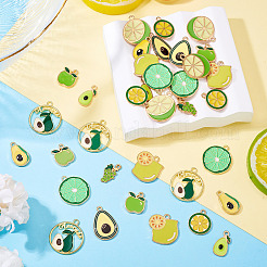 40шт 10 стиля подвески из сплава с эмалью&nbsp;ENAM-TA0003-06