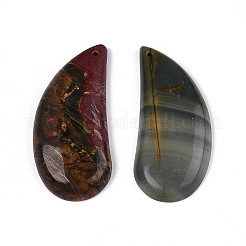 2 шт. подвески из натурального красного камня пикассо/полихромной яшмы&nbsp;G-N348-07