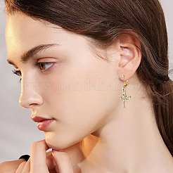 16 шт. 4-х цветная латунь с кубическим цирконием клипсы-конвертеры фурнитура&nbsp;KK-SP0002-48