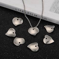 Подвески в форме сердца из нержавеющей стали марки 304&nbsp;X-STAS-M004-02