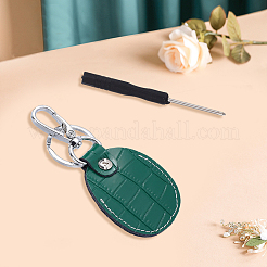 1 комплект брелоков-подвесок из коровьей кожи&nbsp;KEYC-CL0001-26B