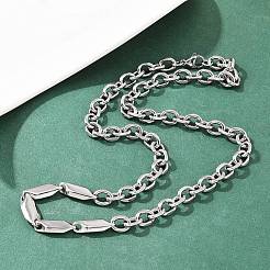 Цепочки-цепочки из нержавеющей стали 304 с ромбовидными звеньями для мужчин и женщин&nbsp;NJEW-G186-01P-01