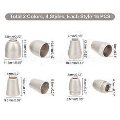 64 шт. 8-х стилевые наконечники для шнура из цинкового сплава&nbsp;FIND-CA0003-34