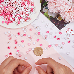 600шт 3 цвета непрозрачные акриловые бусины&nbsp;MACR-SP0001-23A