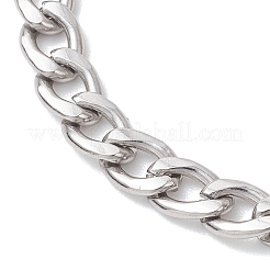 2 шт. Набор браслетов из цепочек Фигаро и кубинских звеньев из нержавеющей стали 304 для женщин&nbsp;BJEW-JB13276