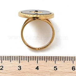 Овальные манжеты из нержавеющей стали 304 с ракушками пауа и стразами для женщин&nbsp;RJEW-G346-06G-01