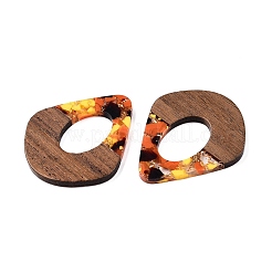 Подвески из прозрачной смолы и ореха&nbsp;RESI-T057-07M