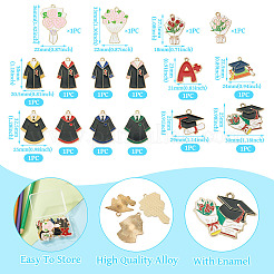 16 шт. 16 стиля подвески из эмалевого сплава на тему выпускного сезона&nbsp;ENAM-TA0002-70