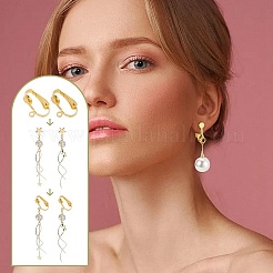 40шт 4 цвета латунные клипсы для серег&nbsp;KK-AR0004-20