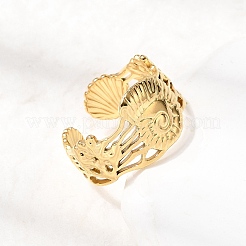 Кольца-манжеты из нержавеющей стали 304 для женщин&nbsp;RJEW-K313-15G