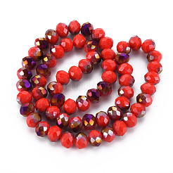 Гальванические непрозрачные стеклянные бусины&nbsp;EGLA-A034-P8mm-F20