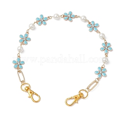 3 шт. 3-цветный эмалированный хрустальный стразы из цинкового сплава со стеклянными бусинами-жемчужинами для сумок с декоративными цепочками&nbsp;FIND-JF00159