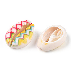 Набивные бусины из раковин каури&nbsp;SSHEL-ZX006-07B