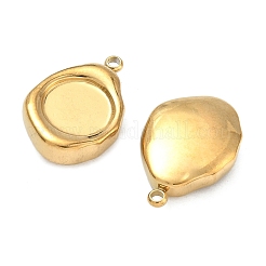 Оправы для подвесок из нержавеющей стали 304 в виде кабошонов&nbsp;STAS-C167-07B-G