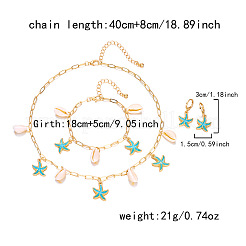 Комплекты украшений из сплава и ракушек&nbsp;FS-WG7EFFF-01