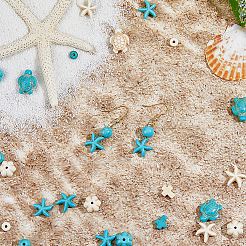 426шт 12 стиля окрашенные синтетические бирюзовые бусины&nbsp;G-DC0001-41