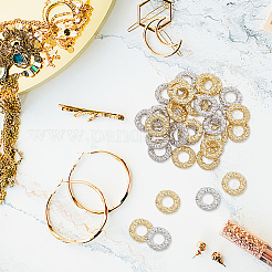 28 шт. 2-цветные экологически чистые соединительные кольца из сплава с покрытием для стойки&nbsp;FIND-GL0001-66