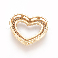 Латунные микропаве прозрачные многонитевые звенья из циркония&nbsp;ZIRC-L085-35G