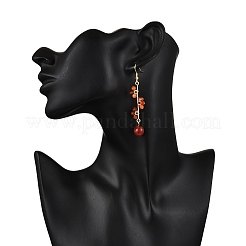 Натуральные сердолик серьги висячие серьги&nbsp;EJEW-TA00653-01