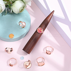 10 шт. 5 регулируемых размера кольца для пальцев из нержавеющей стали 201&nbsp;RJEW-BBC0001-10