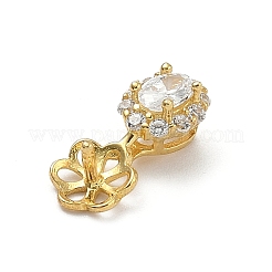 925 подвеска-цветок из стерлингового серебра с прозрачными кубическими цирконами&nbsp;STER-P068-01G