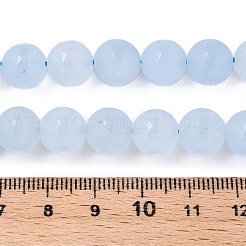 Нити бусин из натурального белого нефрита с эффектом матирования&nbsp;G-T138-10mm-209C