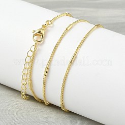 Женские витые цепочки из латуни толщиной 1.8 мм&nbsp;NJEW-K271-15G