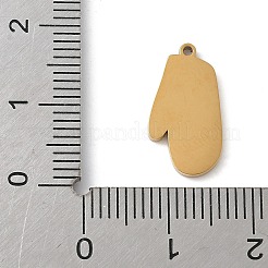 Эмалевые подвески из нержавеющей стали 304 с рождественской тематикой&nbsp;STAS-K312-04K-G