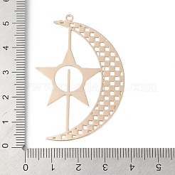 Большие подвески из латуни с травленым металлом&nbsp;KK-Z058-08KCG